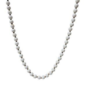 Vintage Elegant White Beaded Necklace Classic Retro 50s 60s Fashion Jewelry